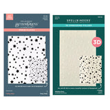 Spellbinders Wishing and Falling Stars 3D Embossing Folder and BetterPress Bundle - Little Smiles Collection