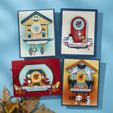 Spellbinders Chiming Christmas Etched Dies from the Cuckoo Cottage Collection