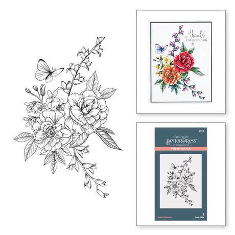 Spellbinders Butterfly Bouquet Press Plate - BetterPress Collection
