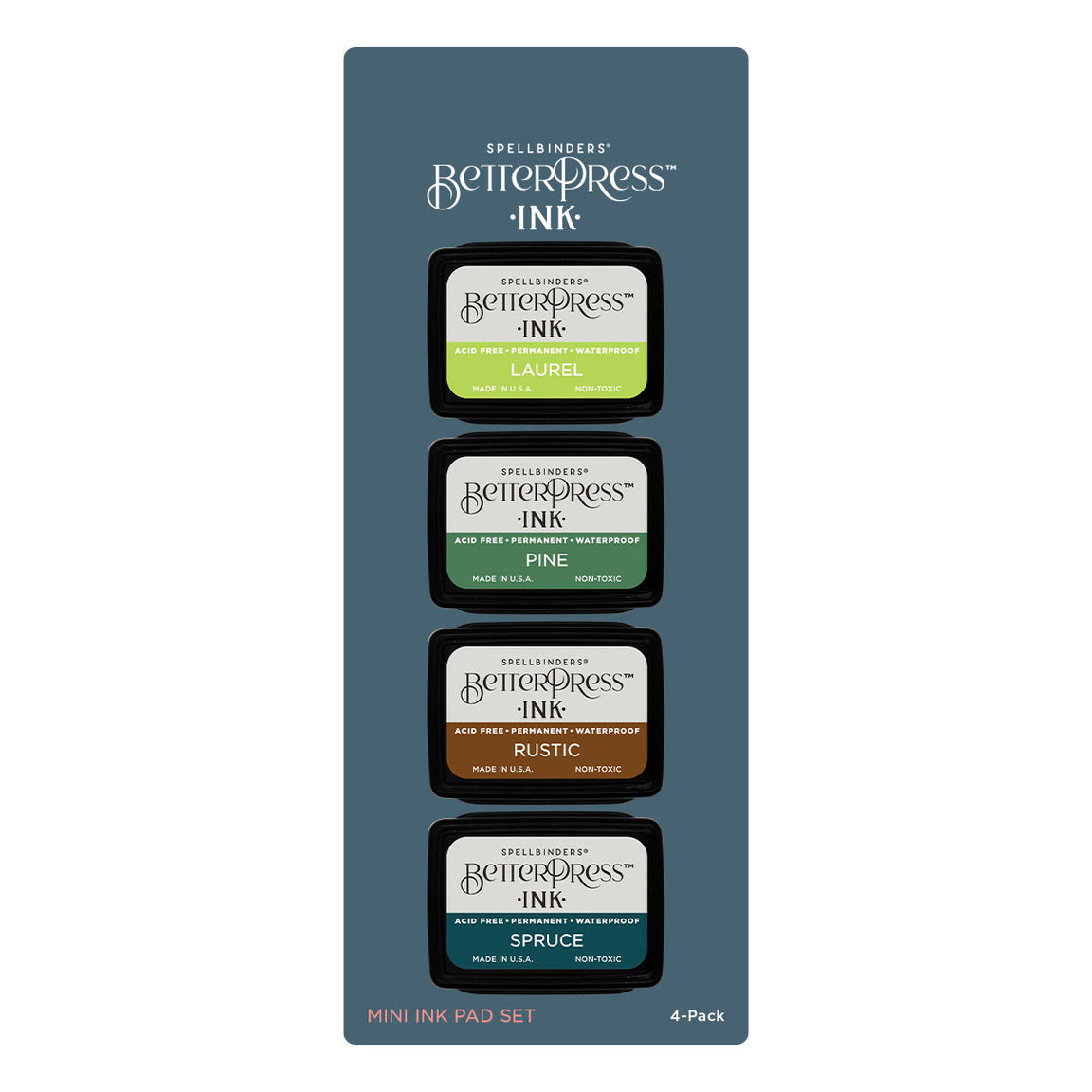 Spellbinders Woodlands BetterPress Ink Mini Set - 4 Pack