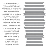 Spellbinders Always and Forever Sentiment Strips Press Plate & Die Set - BetterPress Collection