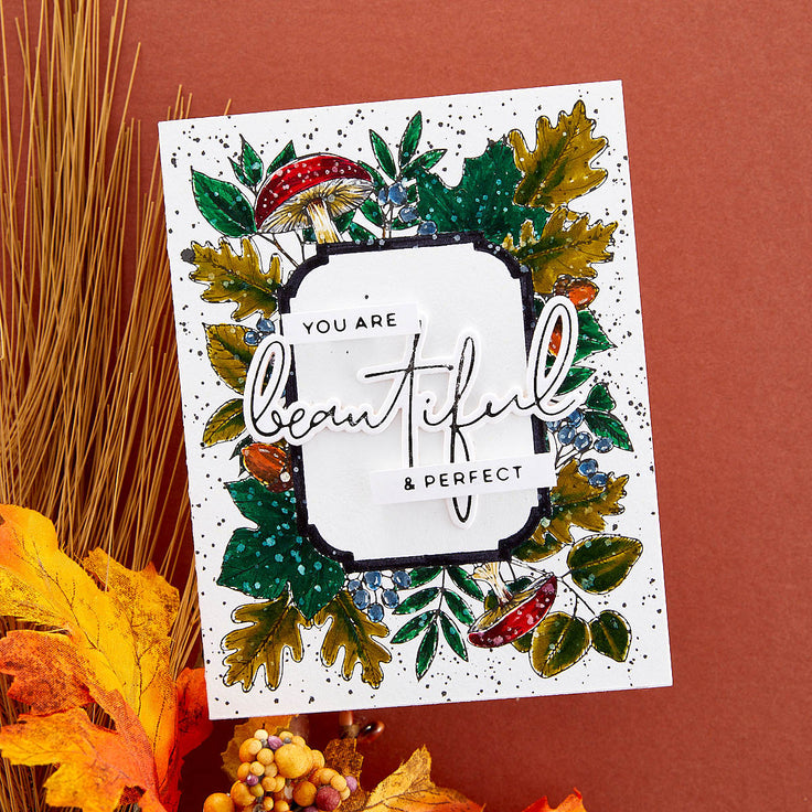 Spellbinders Notched Corner Frames Etched Dies - BetterPress Autumn Collection