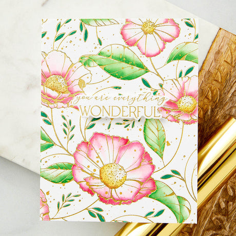 Spellbinders Cosmos Backdrop Press Plate - Pressed Posies Collection