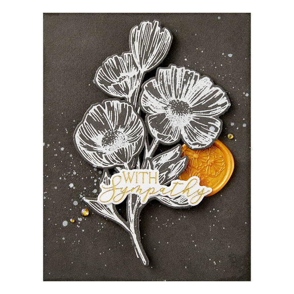 Spellbinders Flower Stems Press Plate & Die Set - Pressed Posies Collection
