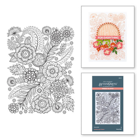 Spellbinders Kaleidoscope Flowers Press Plate - Kaleidoscope Arch Collection