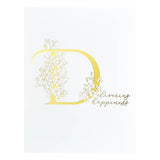 Spellbinders Floral D and Sentiment Press Plate - Every Occasion Floral Alphabet Collection