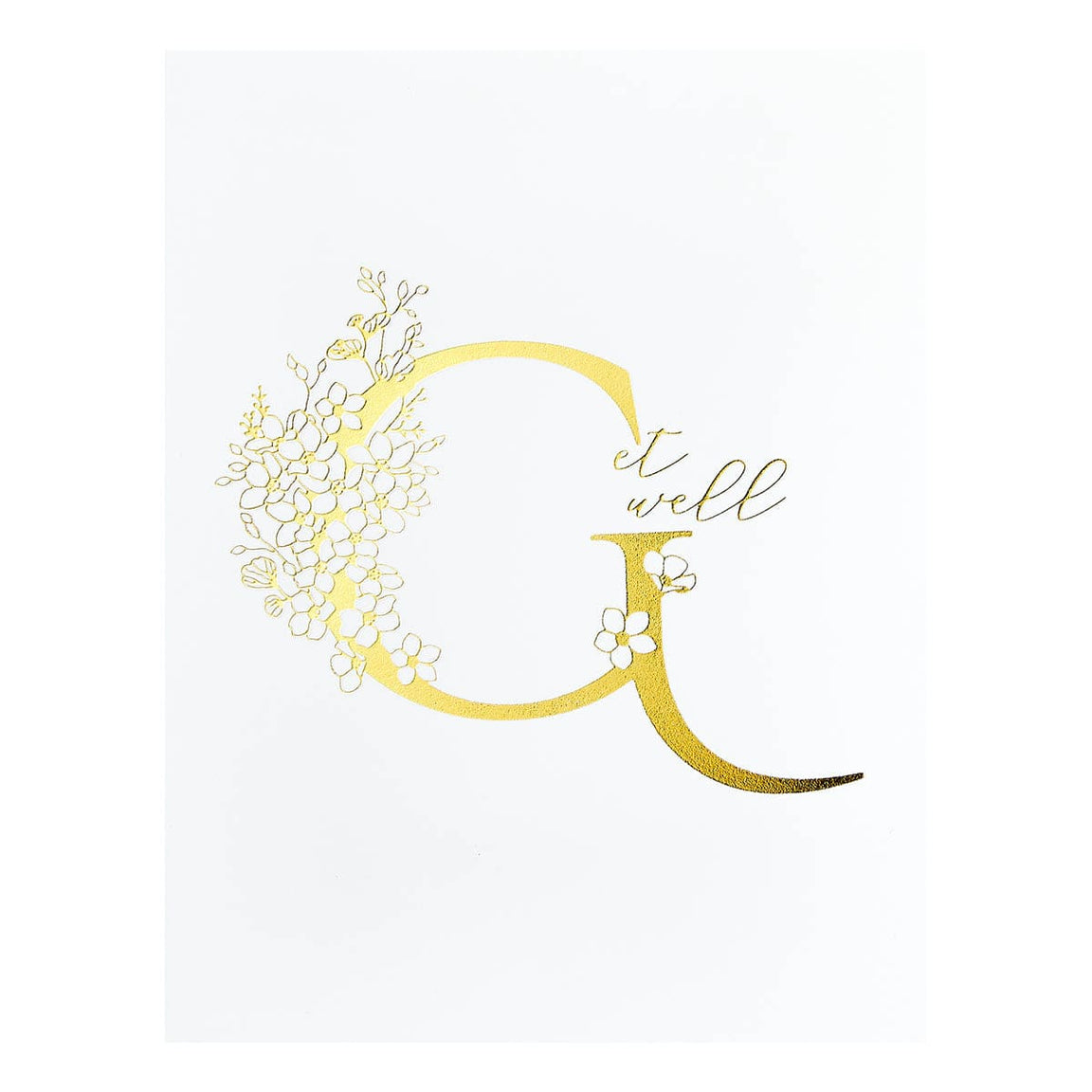 Spellbinders Floral G and Sentiment Press Plate - Every Occasion Floral Alphabet Collection