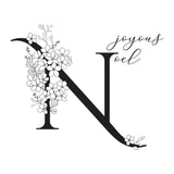 Spellbinders Floral N and Sentiment Press Plate - Every Occasion Floral Alphabet Collection