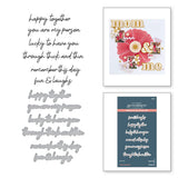 Spellbinders Friends Sentiments Press Plate & Die Set - Storytelling by Spellbinders Collection