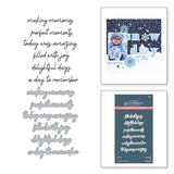 Spellbinders Happiness Sentiments Press Plate & Die Set - Storytelling by Spellbinders Collection