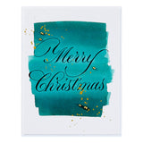 Spellbinders Copperplate Merry Christmas Press Plate - Copperplate Holiday Sentiments Collection