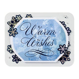 Spellbinders Copperplate Warm Wishes Press Plate - Copperplate Holiday Sentiments Collection