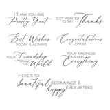 Spellbinders New Beginnings Timeless Sentiments Press Plates - Timeless Collection
