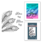 Spellbinders Fabulous Feathers Press Plate & Die Set - Peacock Paradise Collection