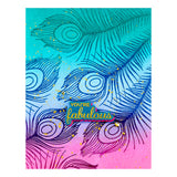 Spellbinders Fabulous Feathers Press Plate & Die Set - Peacock Paradise Collection