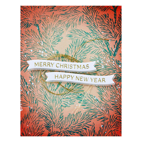 Spellbinders Mistletoe Greetings Press Plate & Die Set - Home for the Holidays Collection
