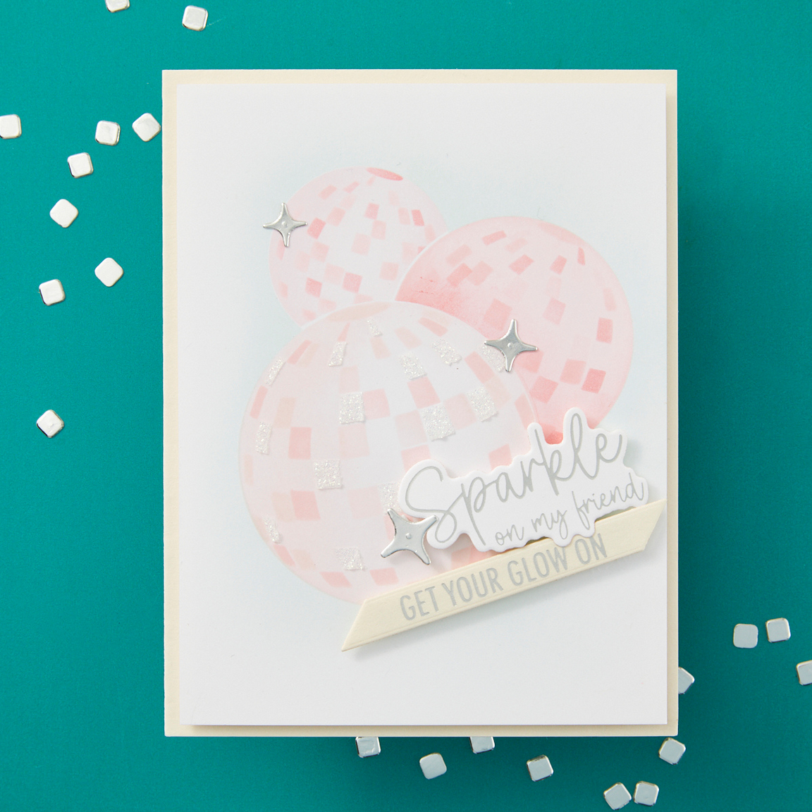 Sparkle On Sentiments Press Plate & Die Set - Shine Bright Collection by Carissa Wiley