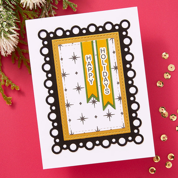 Spellbinders Nested Tree Frame Etched Dies - the Essential Holiday Collection by Lisa Horton