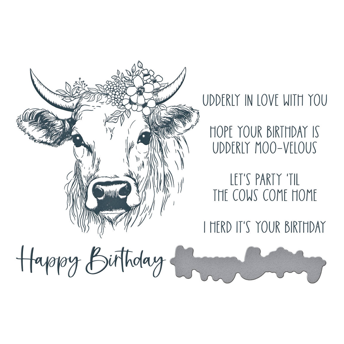 Spellbinders Clover BetterPress Plate & Die Set - Justine's Farm Collection - Justine Dvorak
