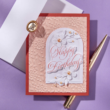 Spellbinders Copperplate Happy Birthday and Everything BetterPress Plate & Die Set from the Copperplate Happy Everything Sentiments Collection by Paul Antonio