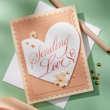 Spellbinders Copperplate Sending Love BetterPress Plate - Copperplate On Your Wedding Day Collection - Paul Antonio