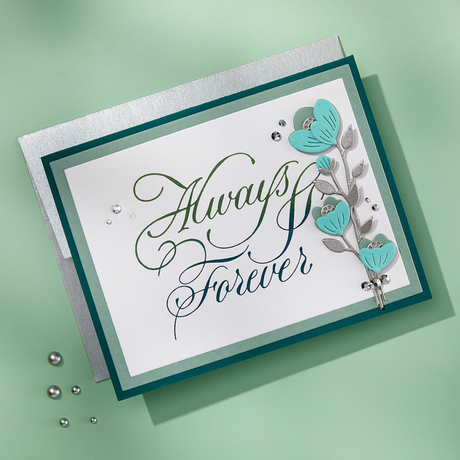 Spellbinders Copperplate Always & Forever BetterPress Plate - Copperplate On Your Wedding Day Collection - Paul Antonio