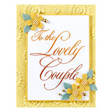 Spellbinders Copperplate To the Lovely Couple BetterPress Plate - Copperplate On Your Wedding Day Collection - Paul Antonio