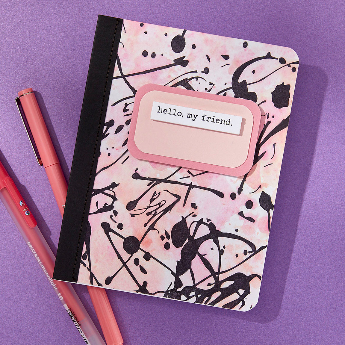 Spellbinders Memo Splatter BetterPress Plate from the Take Note Collection