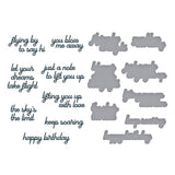 Spellbinders Soaring Sentiments Press Plate & Die Set from the Sky's the Limit Collection by Simon Hurley
