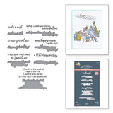 Spellbinders A Very Happy Birthday Sentiments Press Plate & Die Set from the Say Cheese Classic Pooh Birthday Collection