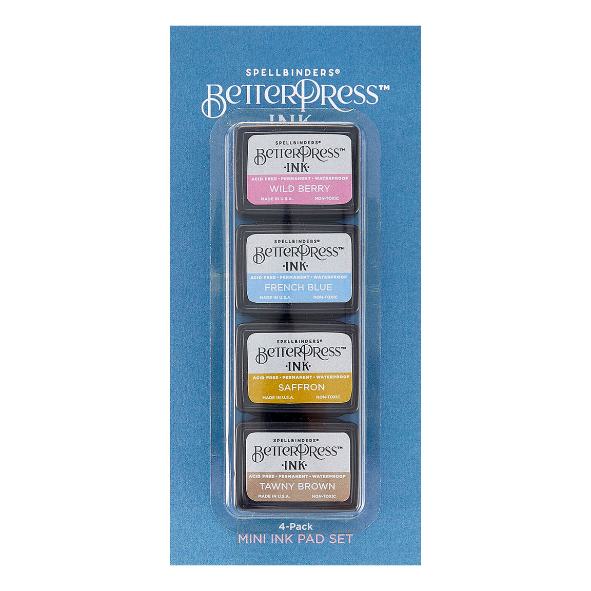 Spellbinders Nature Tones BetterPress Ink Mini Set - 4 Pack