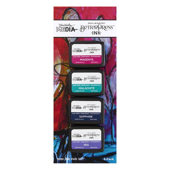 Spellbinders Happy BetterPress Ink Mini Set by Dina Wakley