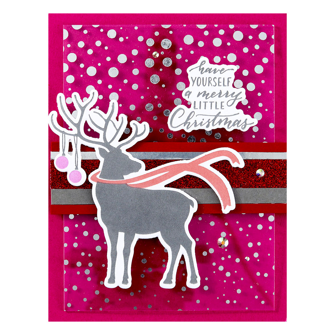 Spellbinders Dashing Reindeer Registration Press Plate & Die Set - Home for the Holidays Collection