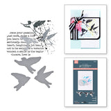 Spellbinders Collaged Birds BetterPress Plates & Die Set - Collaged Birds Collection - Dina Wakley