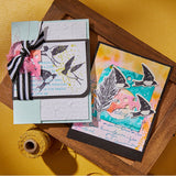 Spellbinders Collaged Birds BetterPress Plates & Die Set - Collaged Birds Collection - Dina Wakley