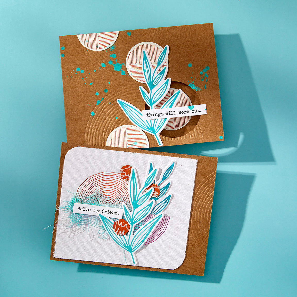 Spellbinders Lined Circles Embossing Folder from the Modern Botanicals Collection by Dina Wakley