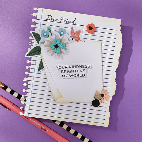 Spellbinders Push Pin Notes Etched Dies from the Take Note Collection