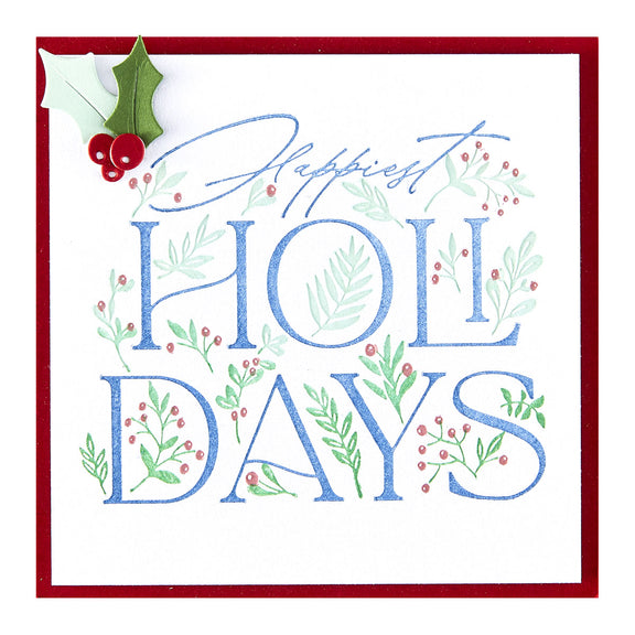 Spellbinders Happiest Holidays Registration Press Plate Set from the City Holiday Collection by Yana Smakula