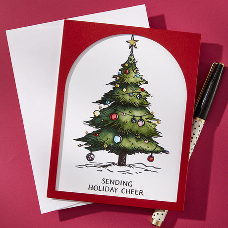 Spellbinders Twinkle Bright Tree Registration BetterPress Plates from the Wonderland Collection