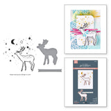 Spellbinders Cheer and Good Tidings Deer Registration Press Plate & Die Set from the Starry Holiday Collection by Dina Wakley