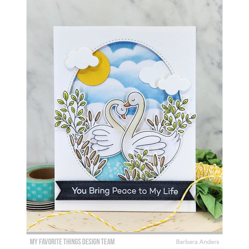 My Favorite Things Tranquil Swans Stamp & Die Set Bundle