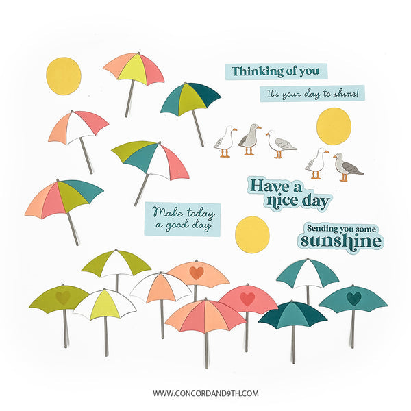 Concord & 9th Beach Day Stamp Set (4 x 4)