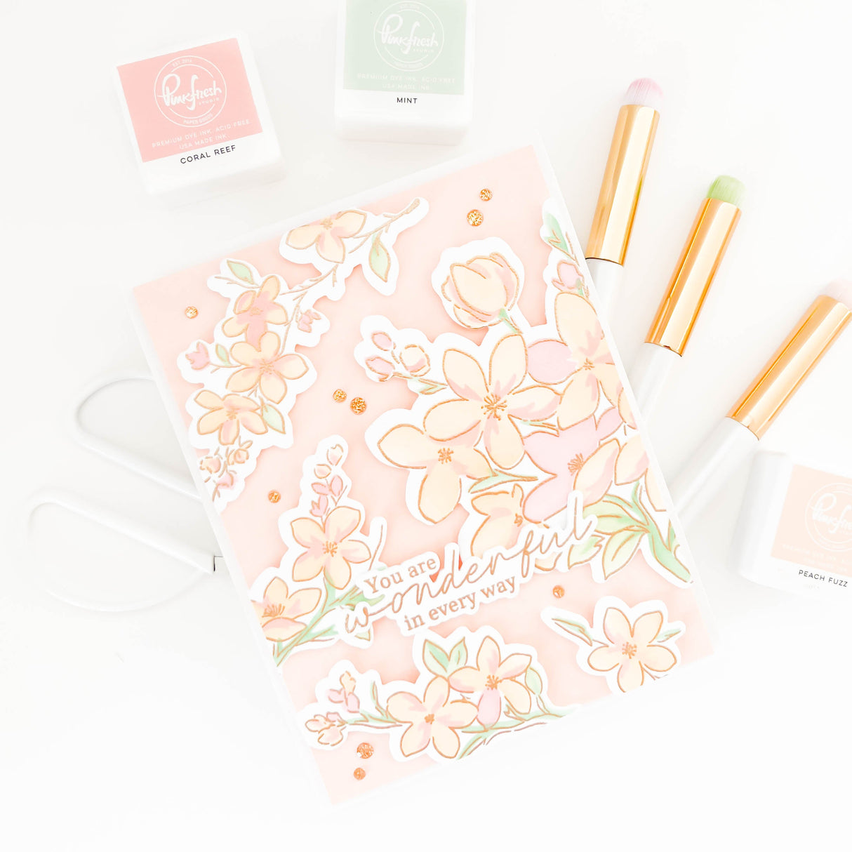 Pinkfresh Studio Sakura Stamp, Die, Stencil and Washi Bundle