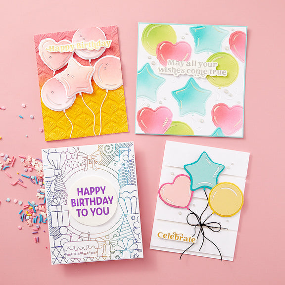 Spellbinders Plaster 3D Embossing Folder - Birthday Bash Collection by Simon Hurley