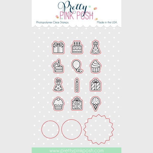 Pretty Pink Posh Birthday Icons Bundle