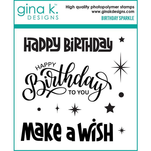 Gina K Designs Birthday Sparkle Stamp Set