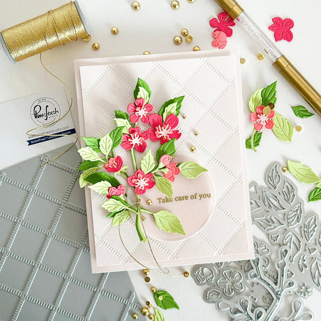 Pinkfresh Studio Cherry Blossoms Die & Stencil Bundle