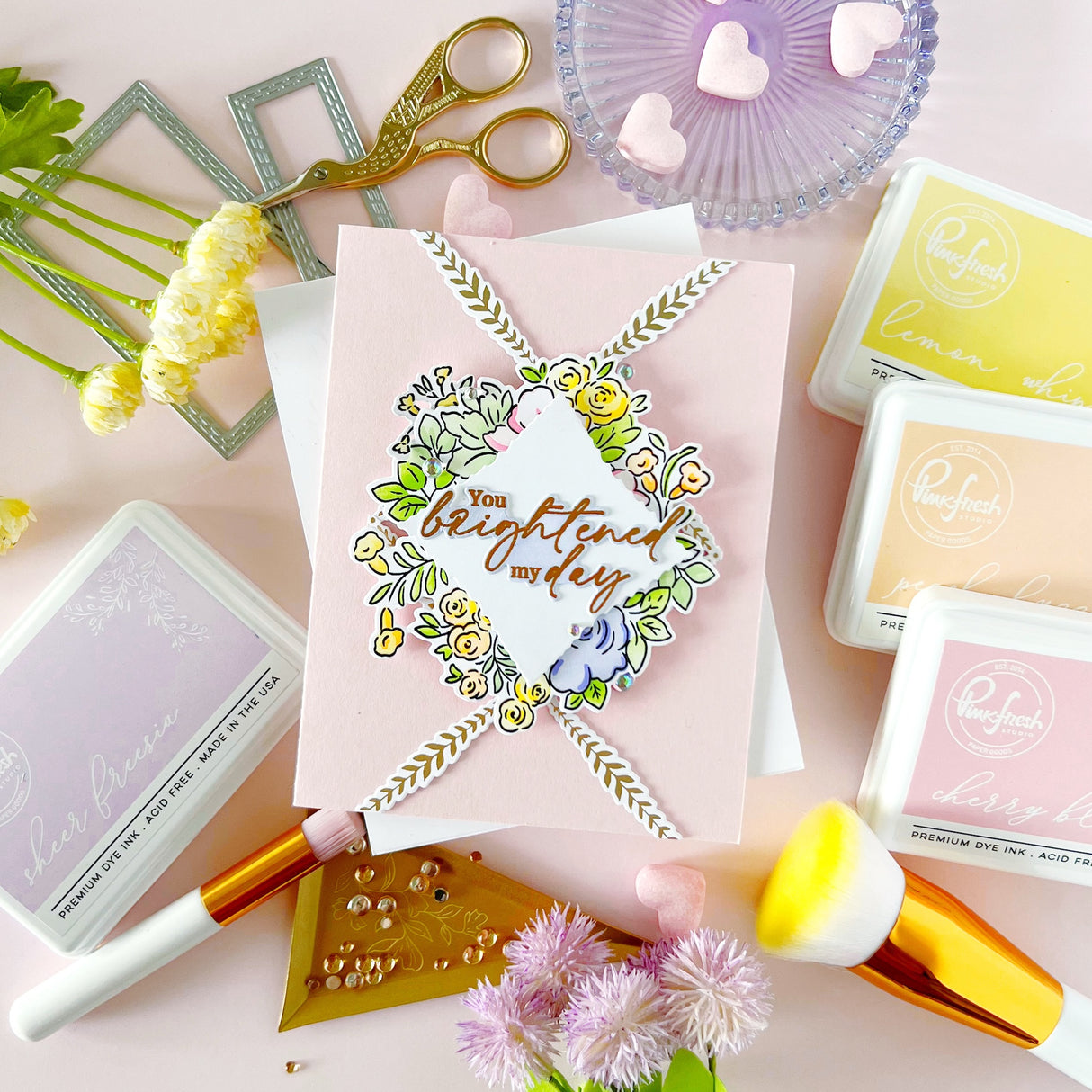 Pinkfresh Studio Leafy Lattice Die & Press Plate Bundle