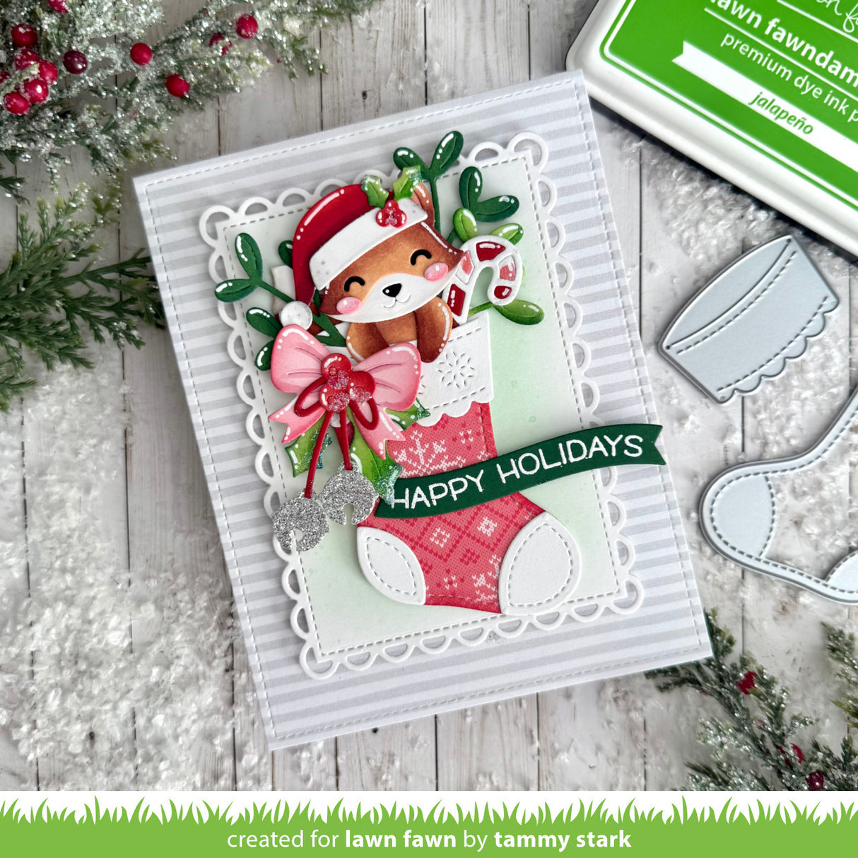 Lawn Fawn christmas stocking