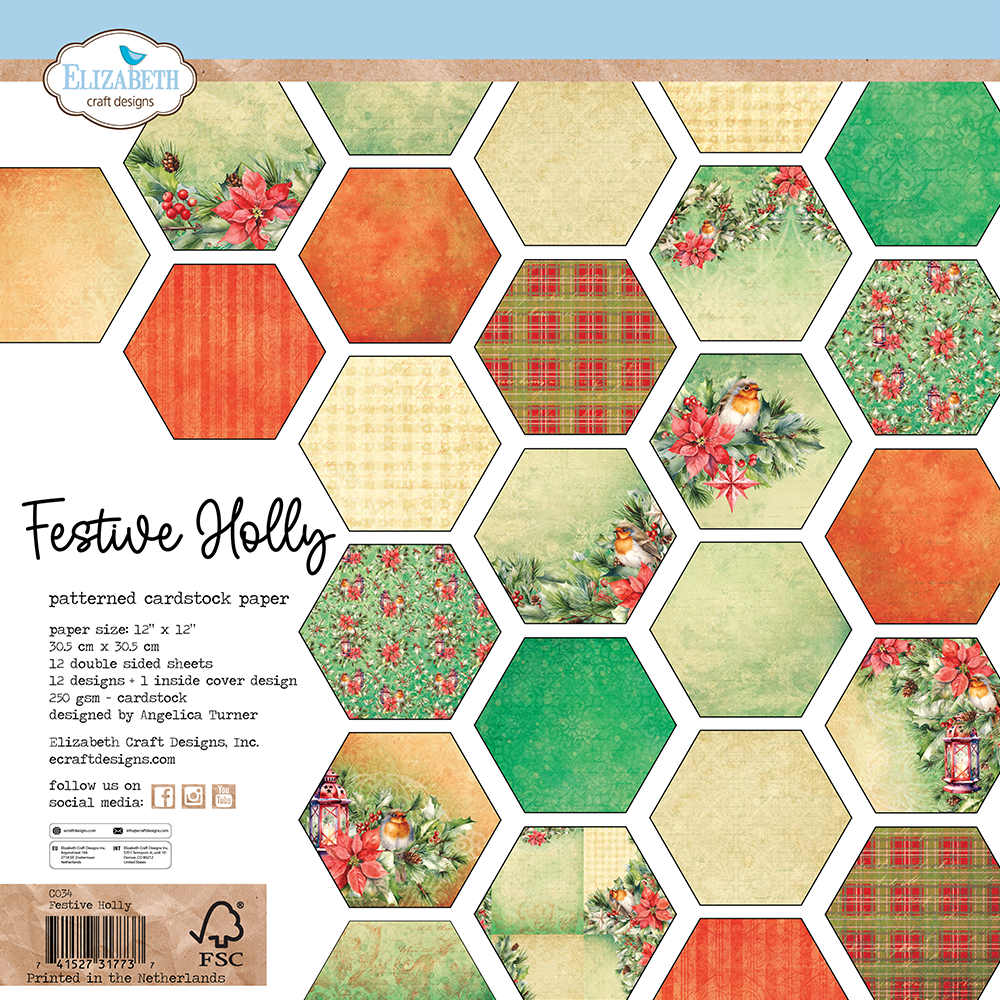 Elizabeth Craft Designs Festive Holly
